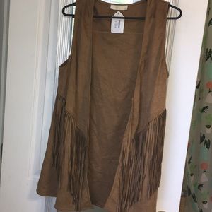 NWOT Fringe Vest